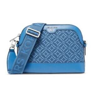 Michael Kors Jet Set Dome Crossbody Purse Bag Blue
